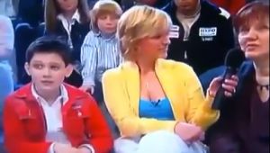 Kid Suddenly Realises TV Presenter Has Huge Boobs